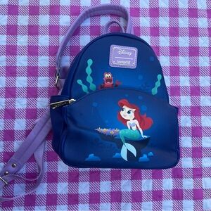 Loungefly Disney Ariel Backpack - Navy and Purple